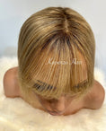 Load image into Gallery viewer, Blonde Topper 10-12inch Bangs with Root