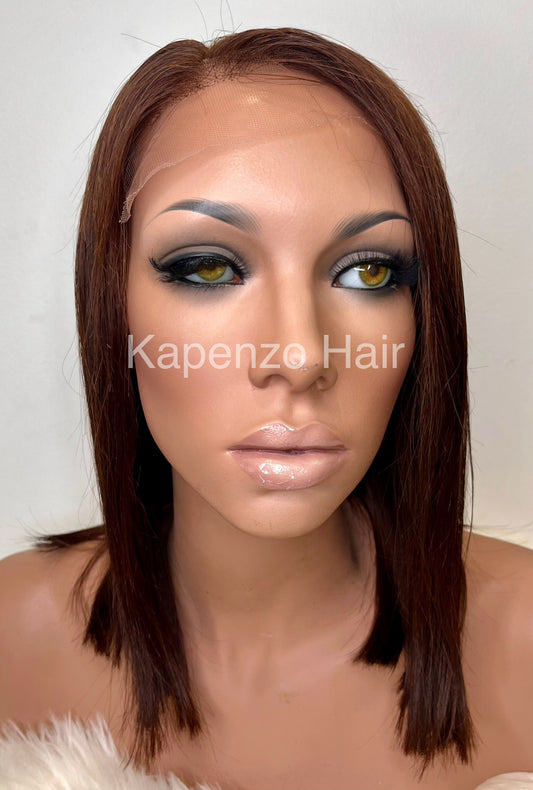 14inch Glueless Lace Wig Medium Brown Color