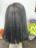 Load image into Gallery viewer, 14”-16” Stock Salt & Pepper Layered Full Lace Wig