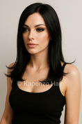 Load image into Gallery viewer, 16inch Natural Black Wig – virgin hair