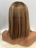 Load image into Gallery viewer, European Hair Honey Blonde Wig with Soft Bangs