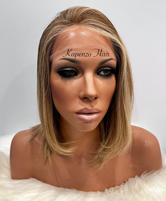 Blonde European Hair Bob with Lace Front