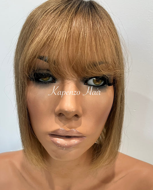 10-12inch Topper Brown with Dark Roots