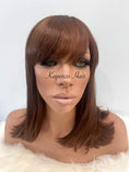 Load image into Gallery viewer, Cinnamon Brown European Wig with Feathered Bangs