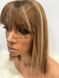 Load image into Gallery viewer, European Hair Honey Blonde Wig with Soft Bangs