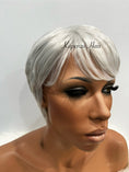 Load image into Gallery viewer, Short Silver Pixie Wig – Synthetic Hair