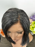 Load image into Gallery viewer, 14”-16” Stock Salt & Pepper Layered Full Lace Wig