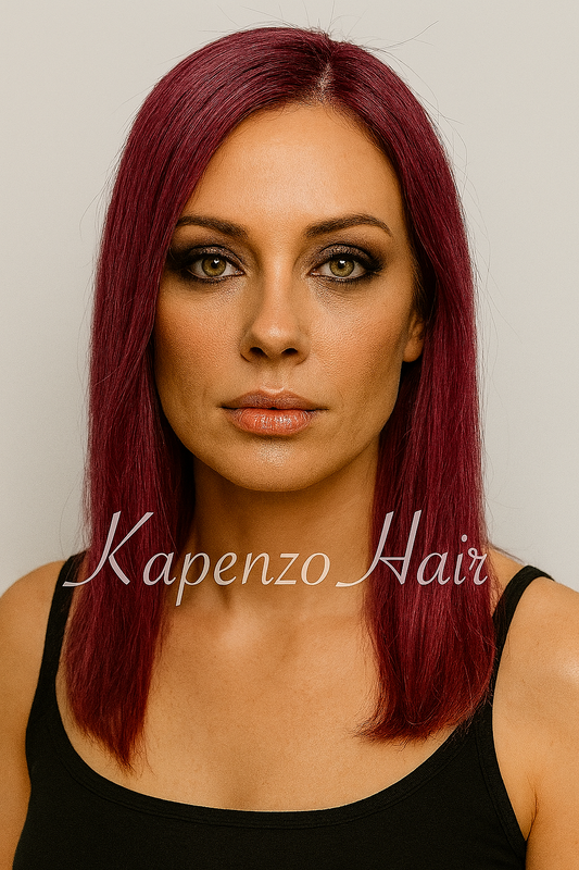 Burgundy Confidence – Straight Lace Front Natural Wig