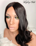 Load image into Gallery viewer, 19inch Natural Black European Hair Wig