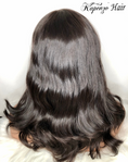 Load image into Gallery viewer, 19inch Natural Black European Hair Wig
