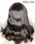 Load image into Gallery viewer, 19inch Natural Black European Hair Wig