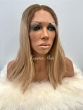 Load image into Gallery viewer, Glueless Medical Lace Front Wig – European Hair in Rooted Honey Blonde (16”–18”)
