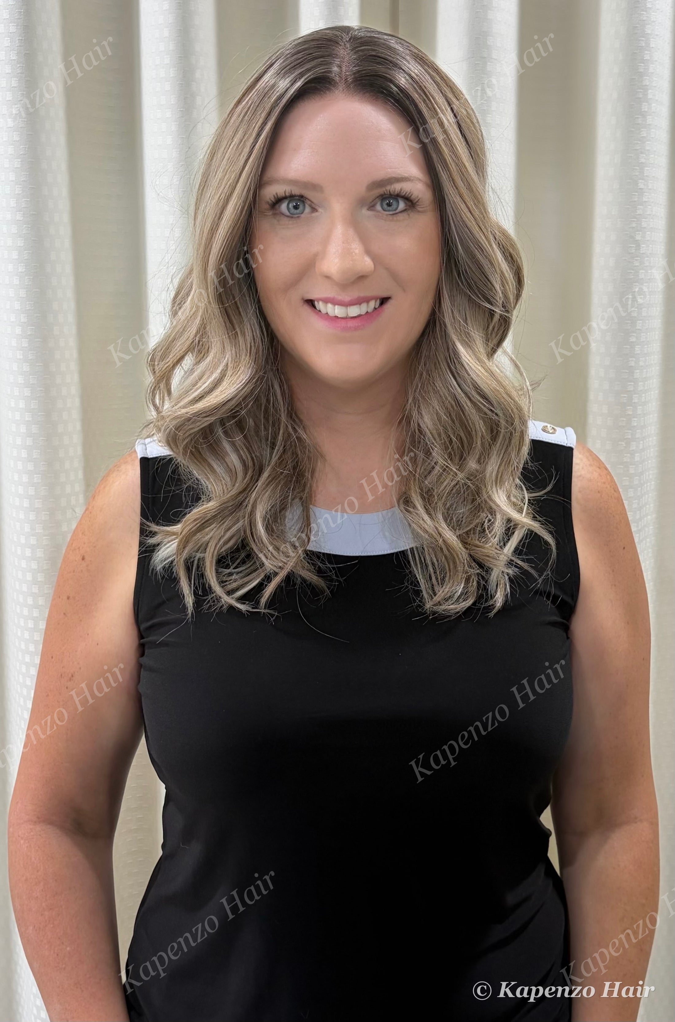 Synthetic Lux Lace Front Wig – Cool Ash Blonde Tones With Warm Lowlights
