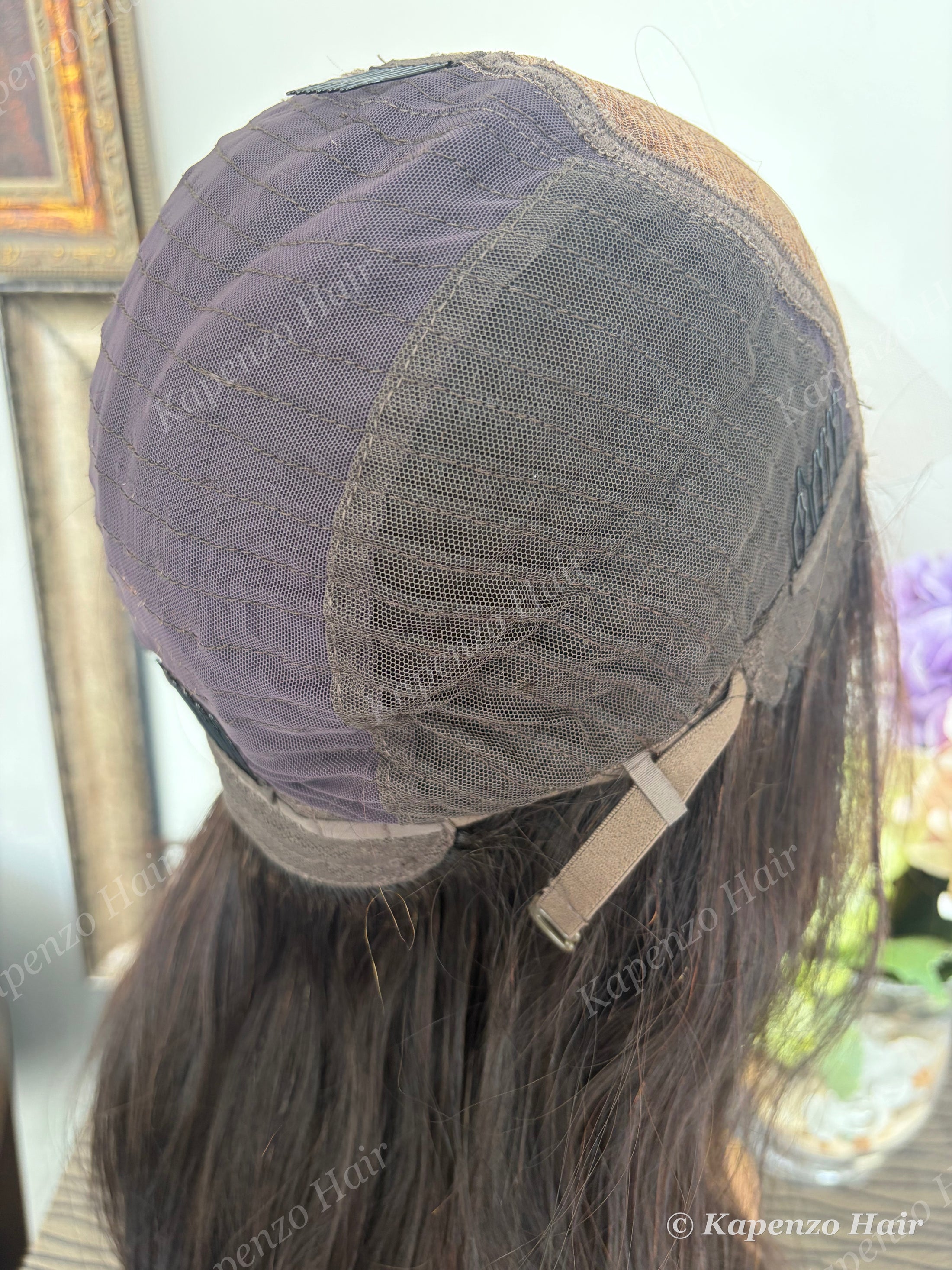 16inch Dark Chocolate Brown Human Hair Wig