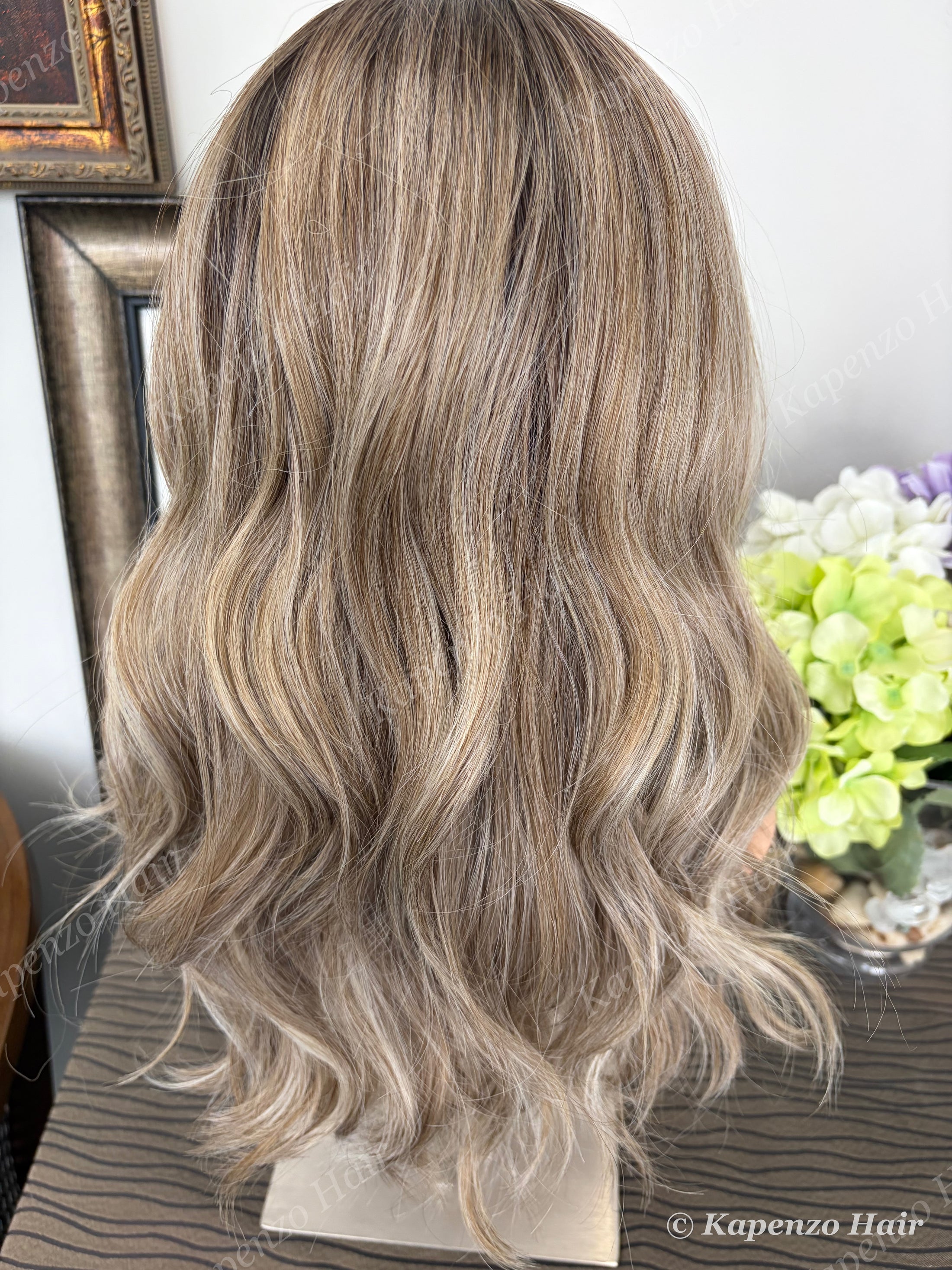 Synthetic Lux Lace Front Wig – Cool Ash Blonde Tones With Warm Lowlights