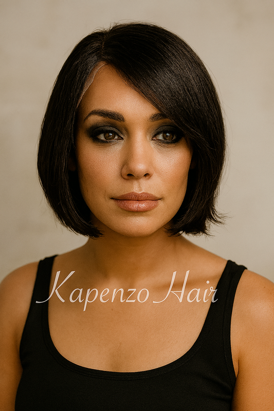 Natural Hair Classic Black Bob – Lace Front