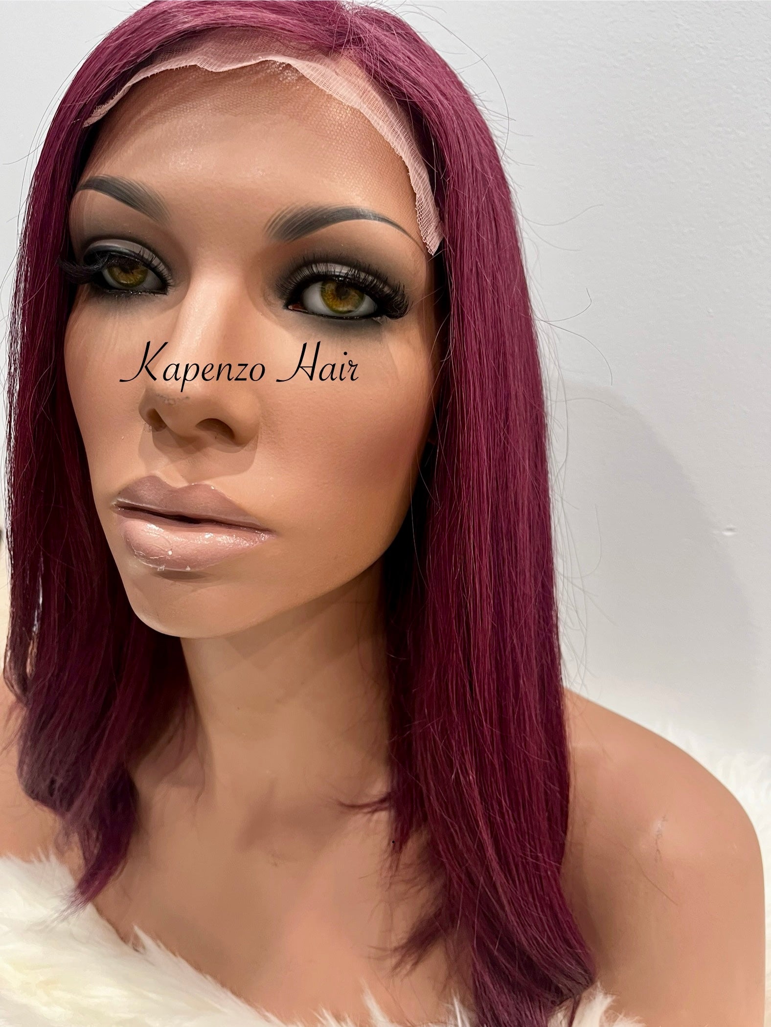 Burgundy Confidence – Straight Lace Front Natural Wig