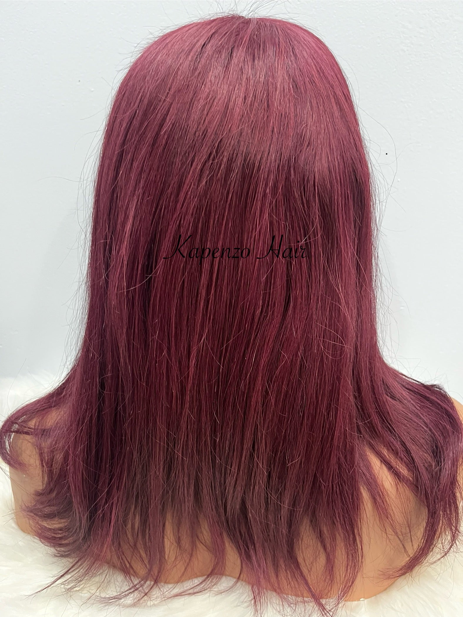 Burgundy Confidence – Straight Lace Front Natural Wig