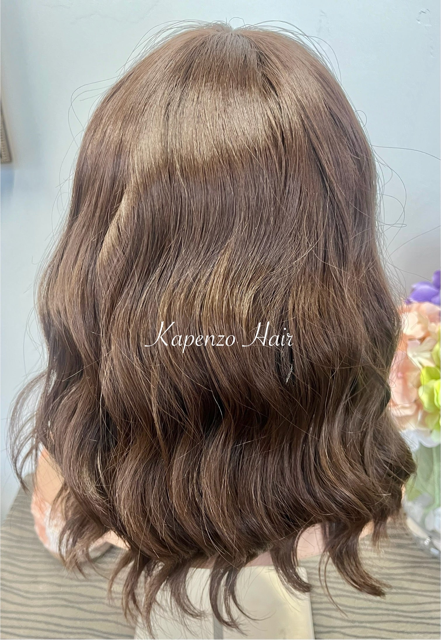 Espresso Brown Synthetic LUX Wig with Bangs – Soft Waves