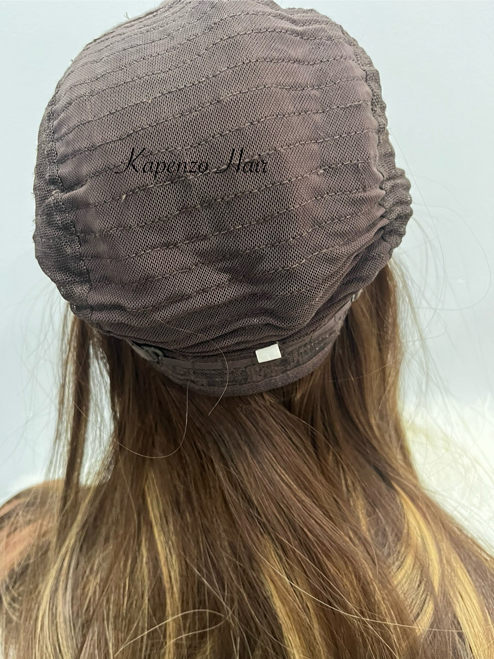 European Hair Wig Brown with Highlights– Lace Front