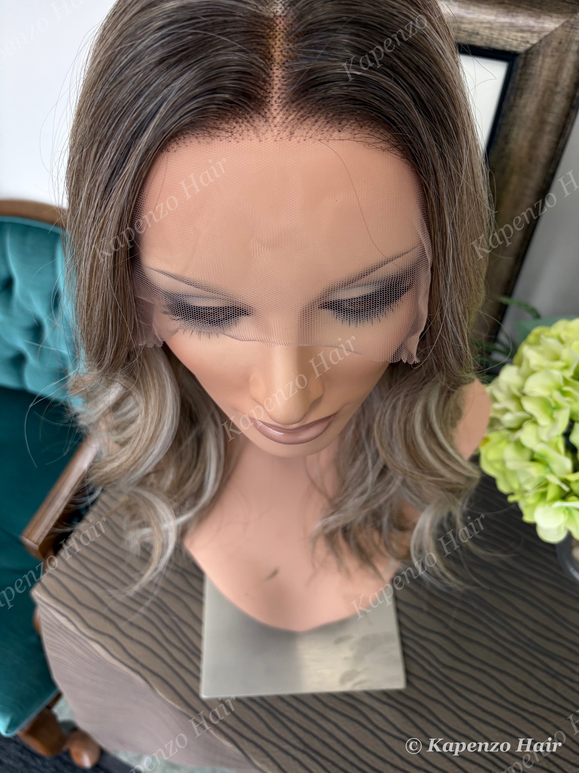 Synthetic Lux Lace Front Wig – Cool Ash Blonde Tones With Warm Lowlights