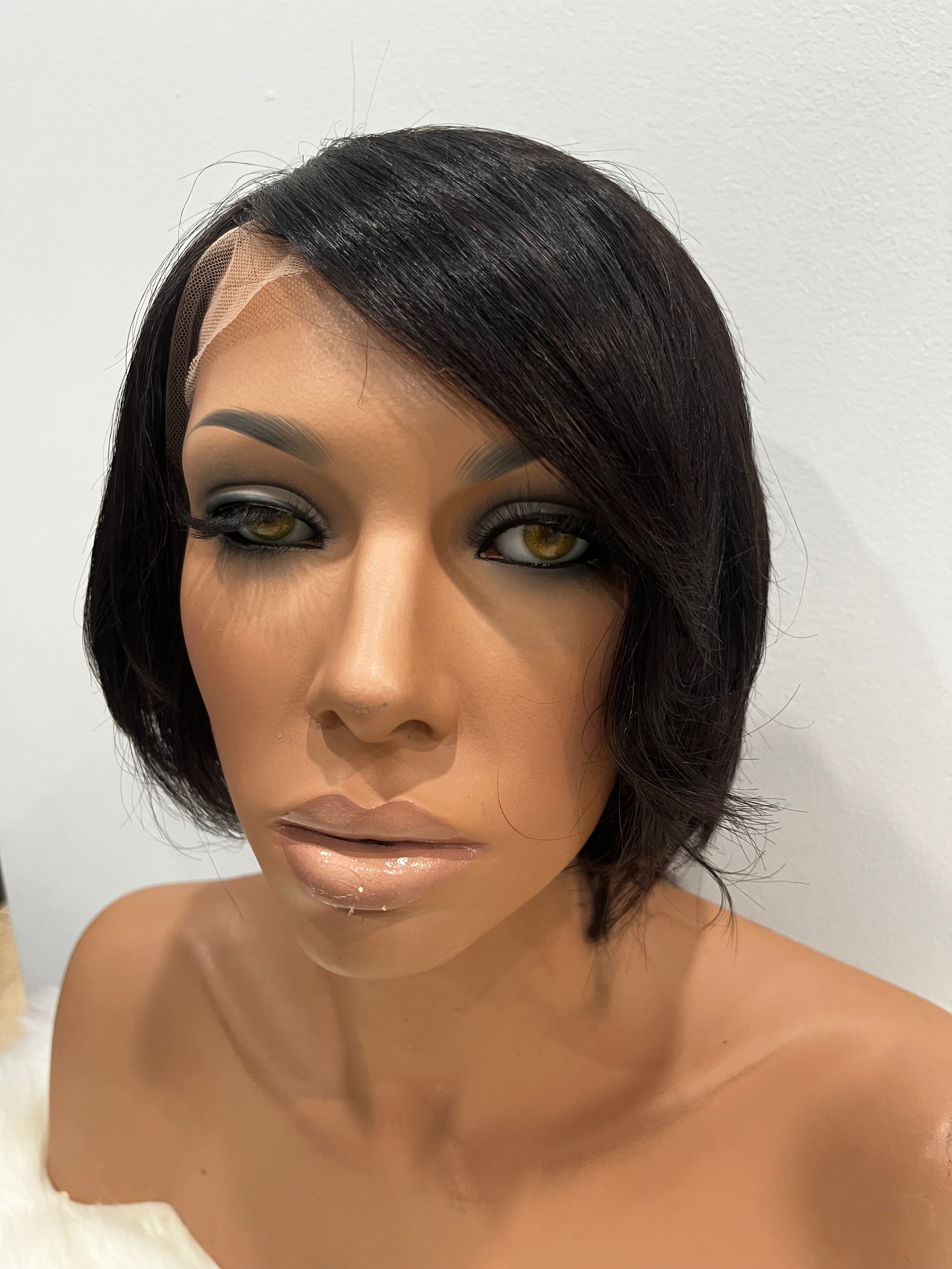 Natural Hair Classic Black Bob – Lace Front