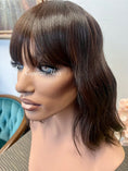 Load image into Gallery viewer, Chocolate Brown Synthetic LUX Wig with Bangs – Soft Waves

