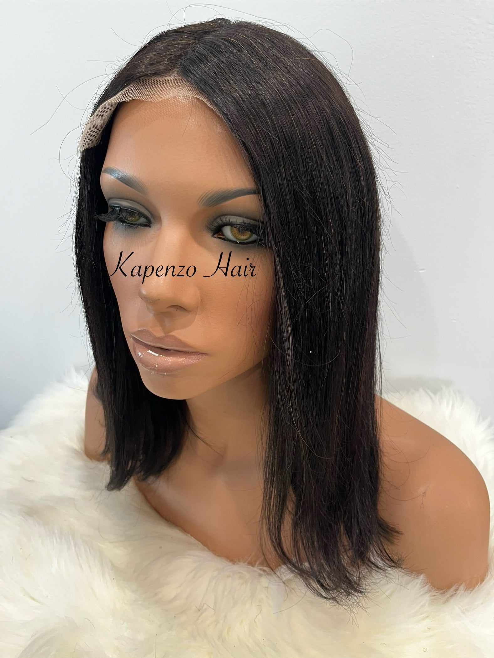 14inch Brazilian hair Natural Black Wig