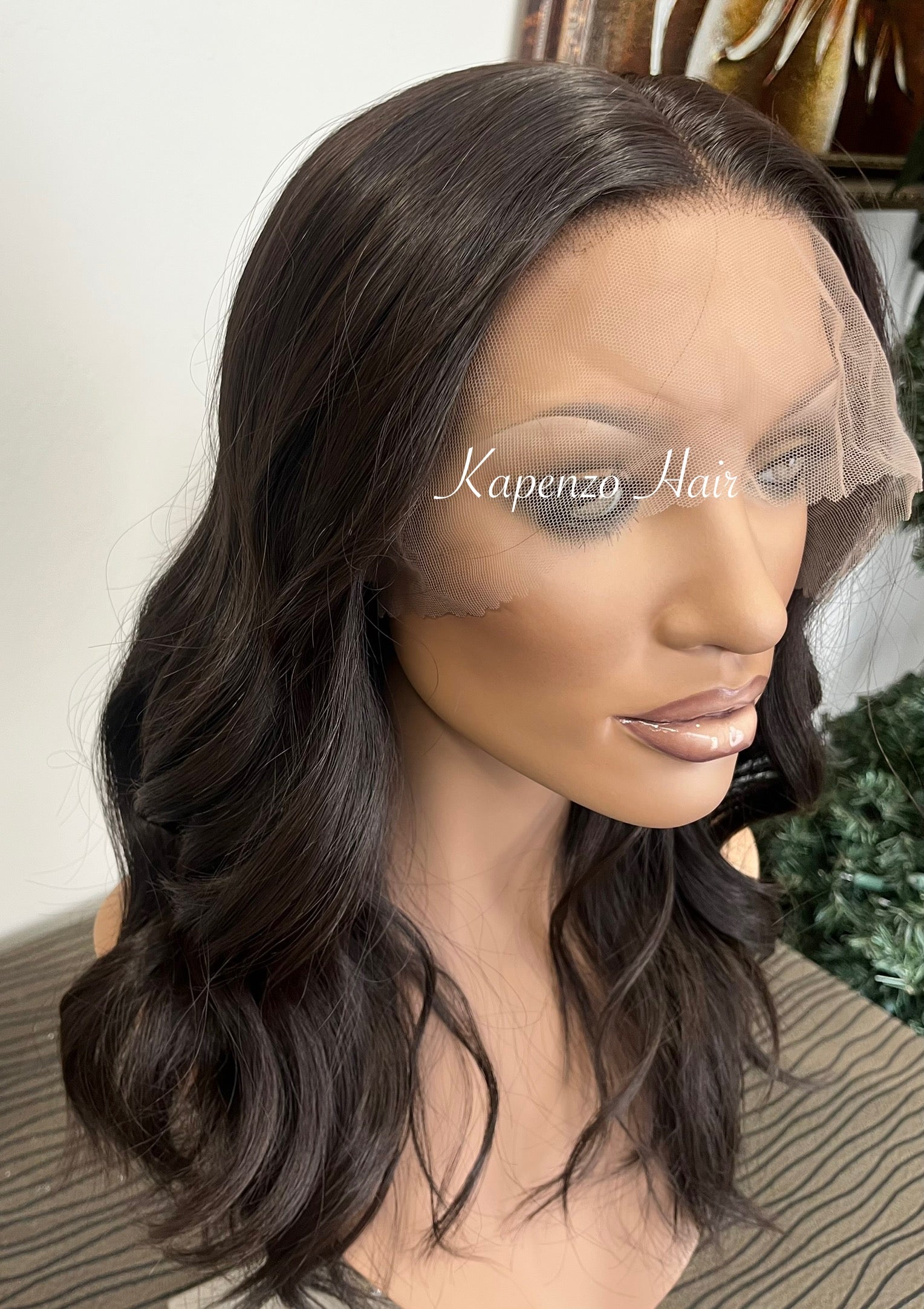 Chocolate Brown Lace Front Synthetic LUX Wig – Soft Waves
