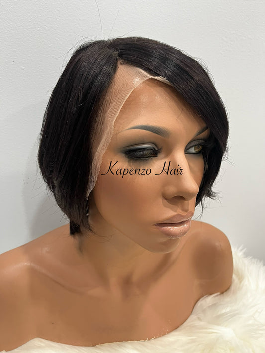Natural Hair Classic Black Bob – Lace Front