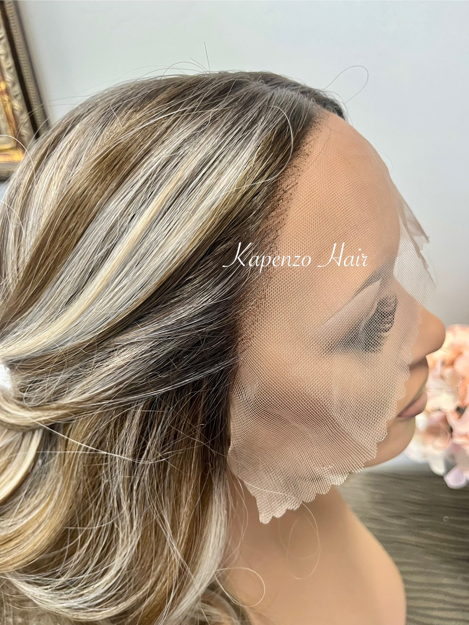 Ash Brown & Platinum Highlight Lace Front Synthetic LUX Wig