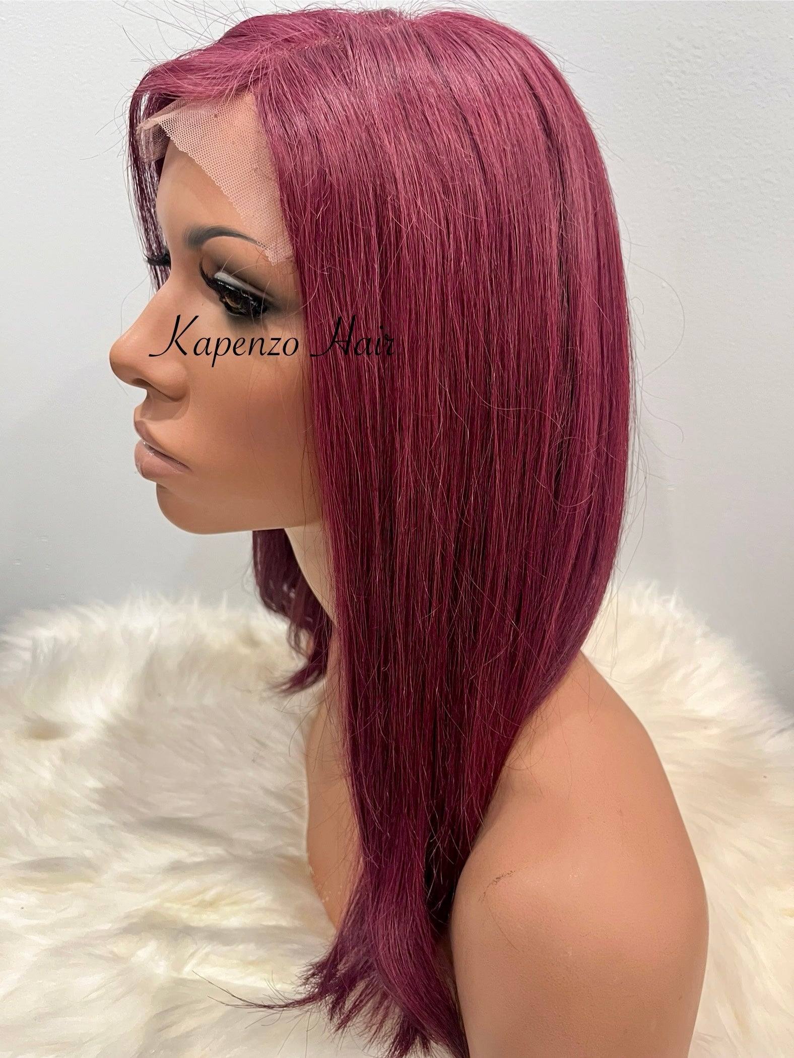 Burgundy Confidence – Straight Lace Front Natural Wig
