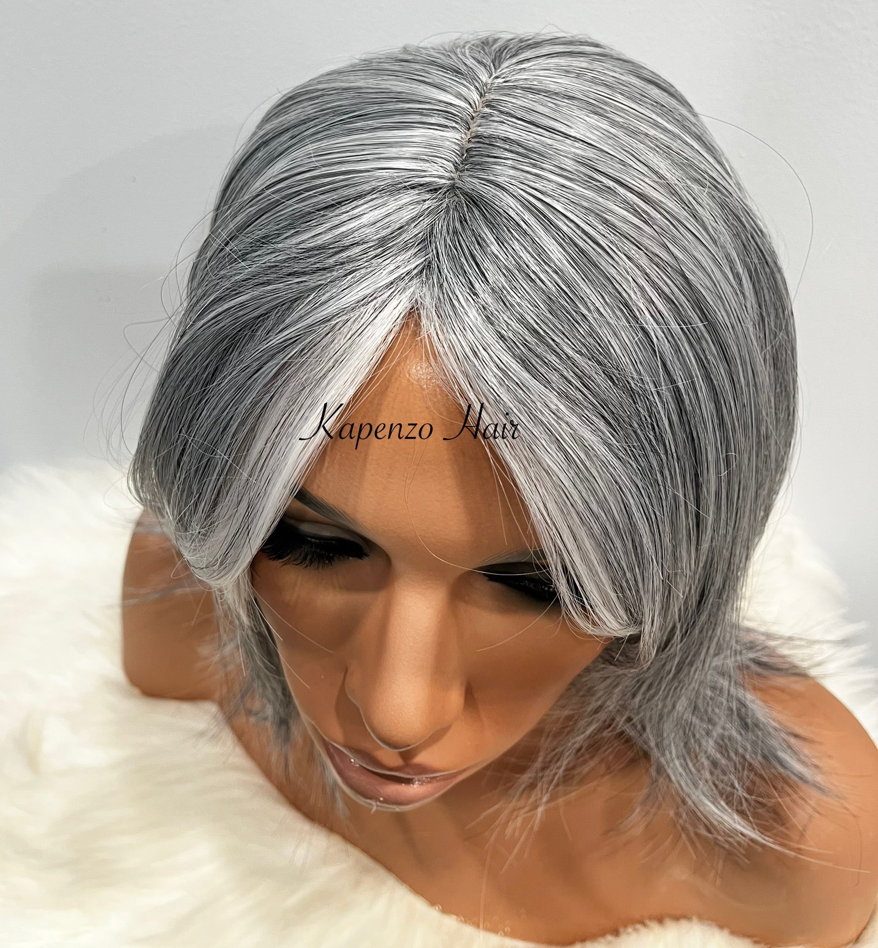 Mid-Length Salt & Pepper Layered Wig