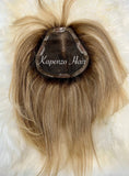 Load image into Gallery viewer, Blonde Topper 10-12inch Bangs with Root
