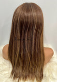 Load image into Gallery viewer, European Hair Wig Brown with Highlights– Lace Front
