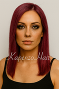 Load image into Gallery viewer, Burgundy Confidence – Straight Lace Front Natural Wig
