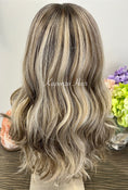 Load image into Gallery viewer, Ash Brown & Platinum Highlight Lace Front Synthetic LUX Wig
