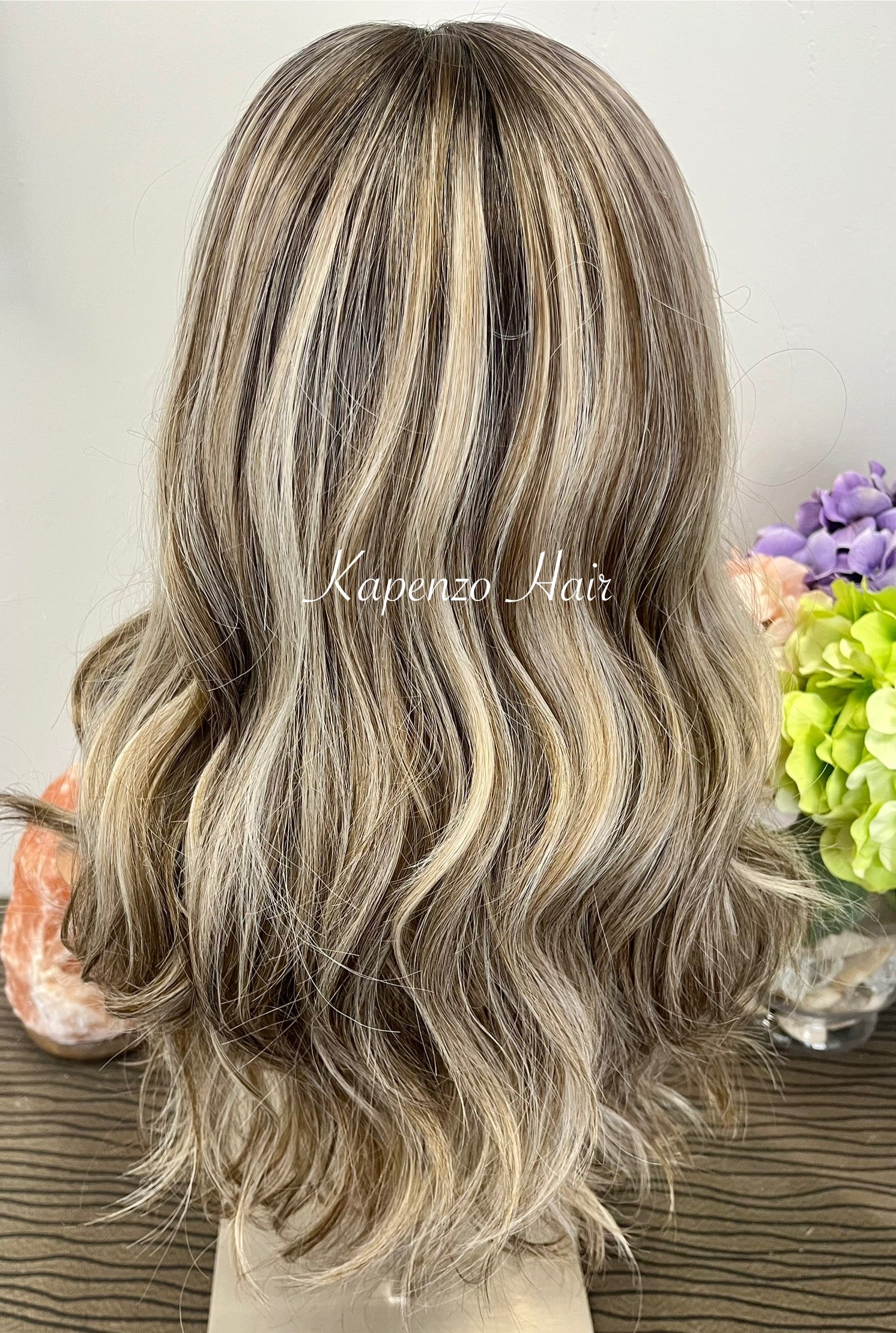 Ash Brown & Platinum Highlight Lace Front Synthetic LUX Wig