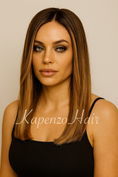 Load image into Gallery viewer, 14inch Glueless Lace Wig light brown with highlights
