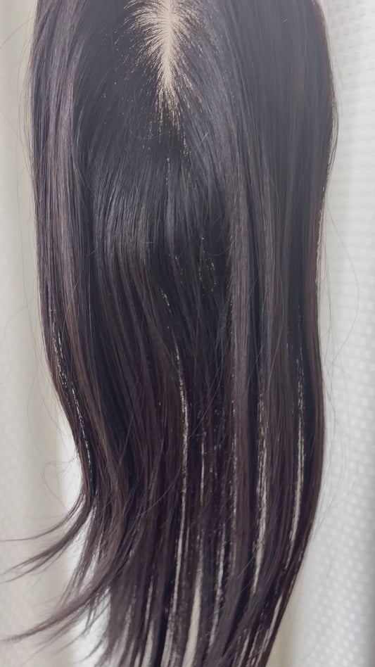 18inch Espresso Brown Human Hair Topper